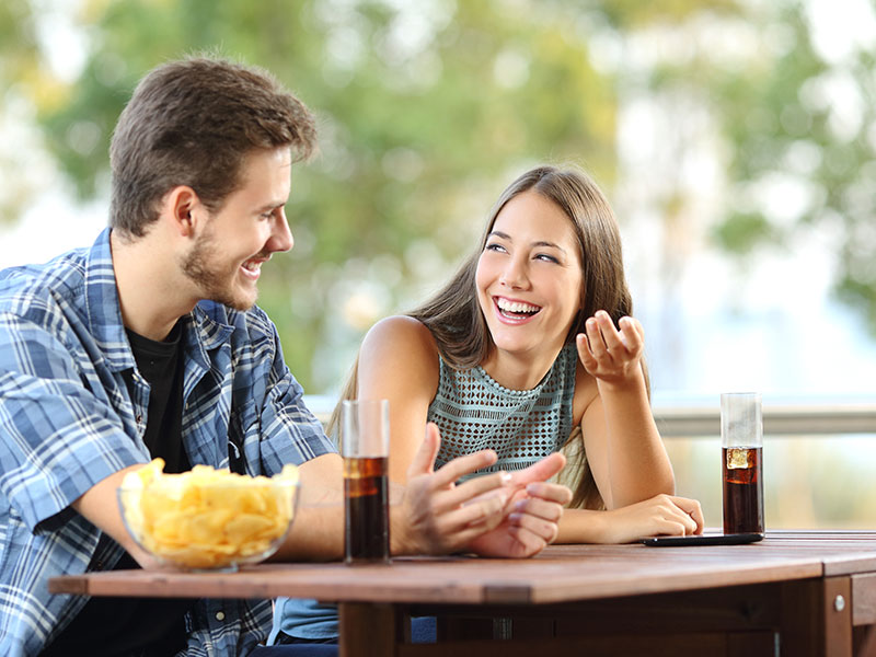 Want to break the ice on a date? Make him or her laugh!