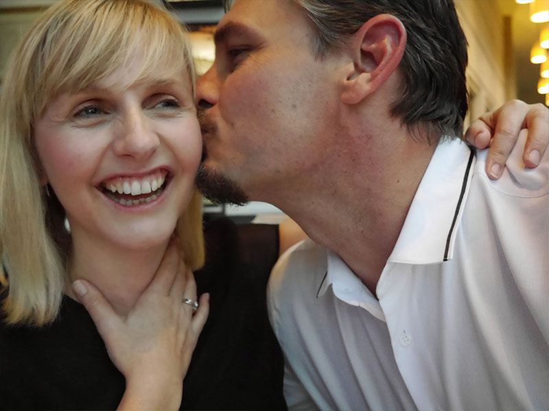 A women interested in men in their 40s on a date with a 40-year-old.