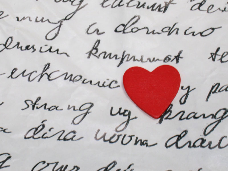 A picture of a love letter for those who want to know how to write a love letter.