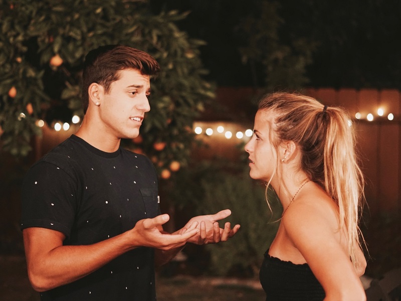 An attractive woman breaking up with a narcissist