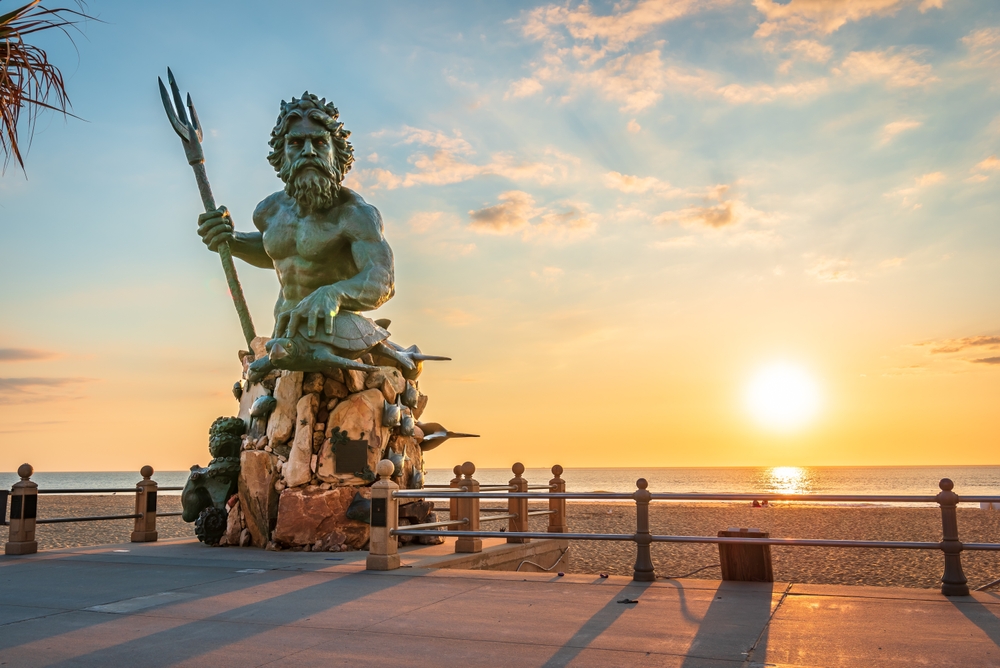 virginia beach at sunrise
